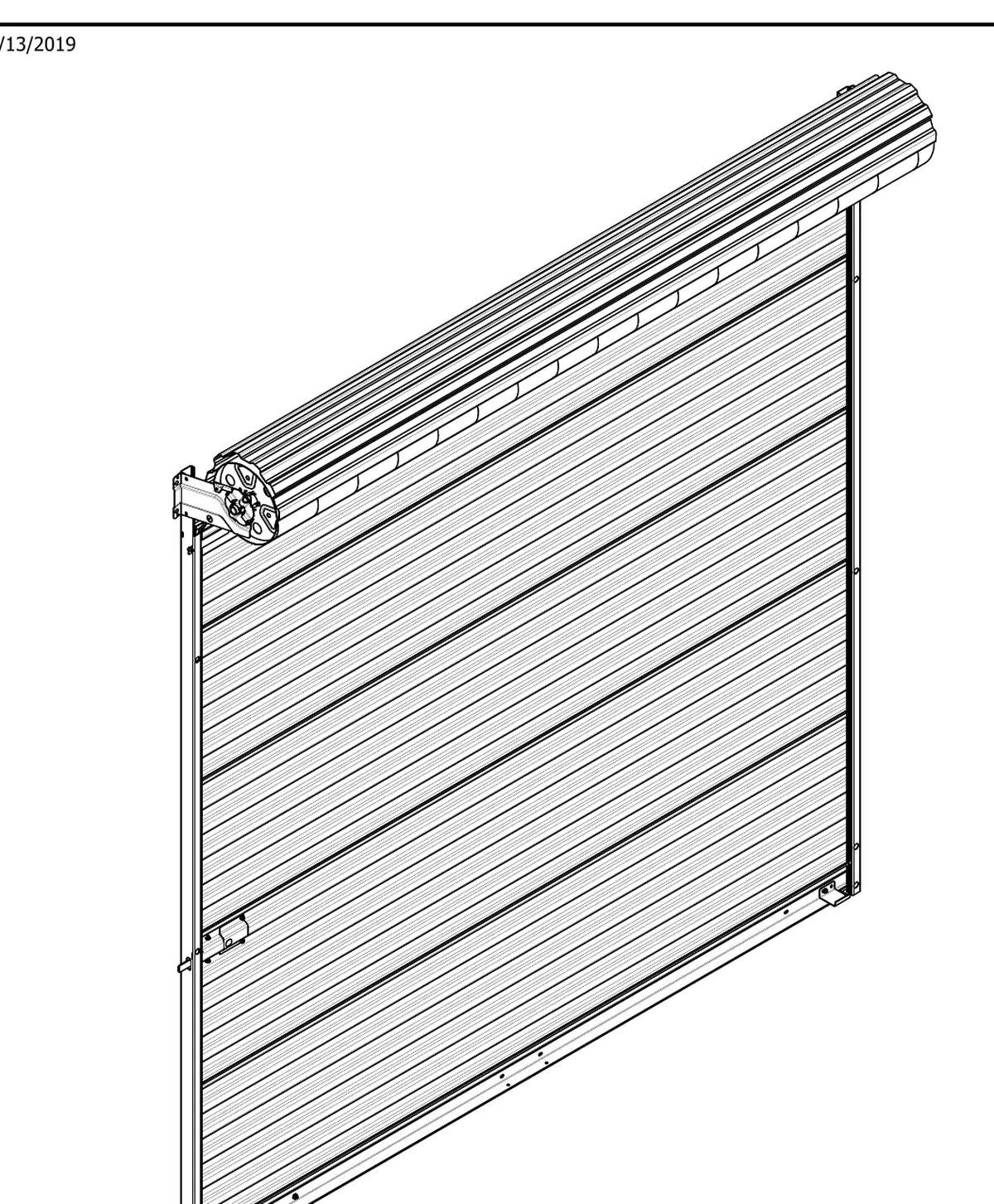 Amarr 5101 series rolling sheet door with corrugated curtain and spiral barrel from the installation guide cover