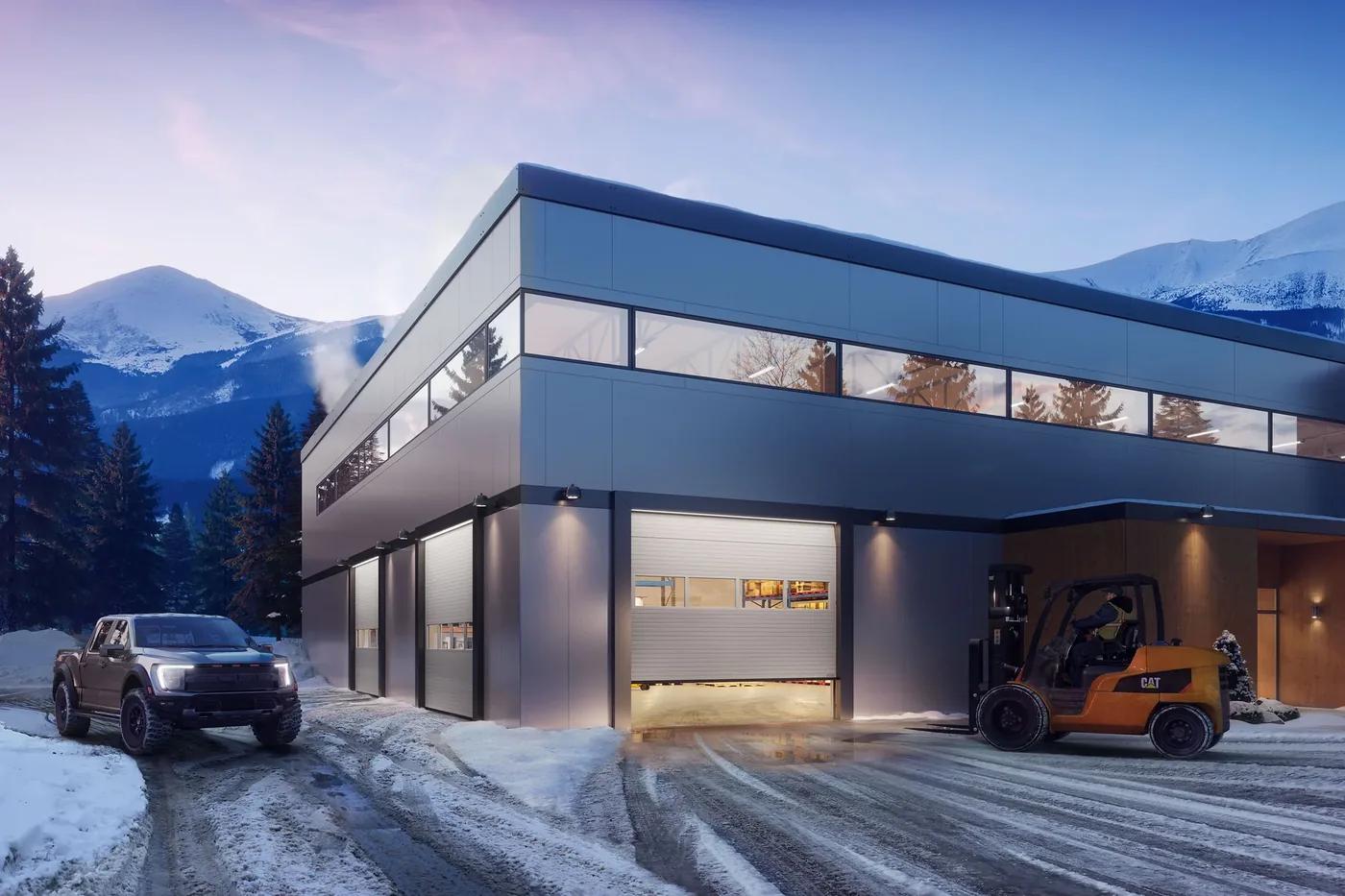 Hörmann 450U insulated sectional door for heated Richmond warehouses
