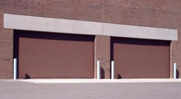 Amarr 4100 insulated rolling steel door for Lonsdale parkade entries in North Vancouver