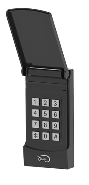 Commercial keyless entry and access control reader with PIN keypad for garage door operators
