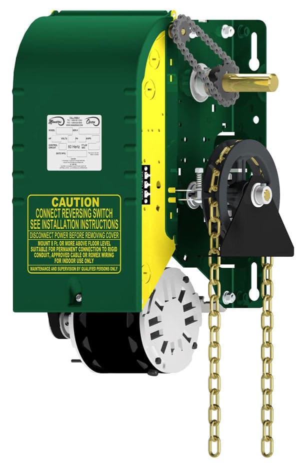 Manaras Opera OMH medium duty jackshaft operator with Hoist-a-Matic