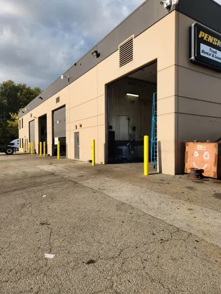 Row of industrial units with commercial sectional doors