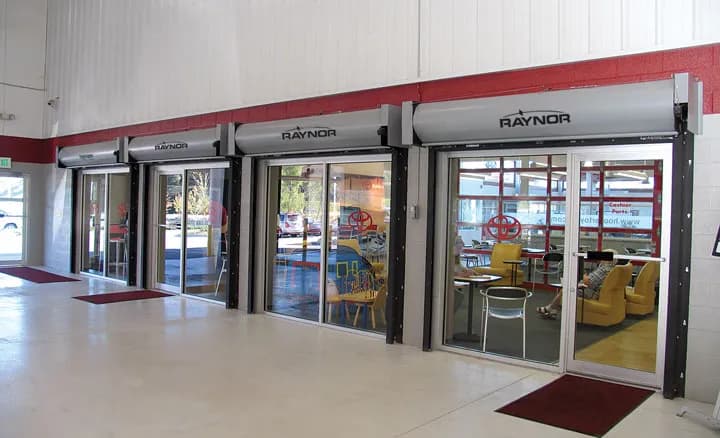 Rolling fire door — Raynor FireMax fire-rated door Vancouver