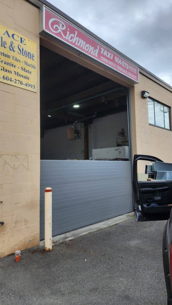 Amarr 2742C Grey Commercial Garage Door Installtion Richmond BC