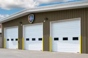 Hörmann 250P series ribbed pan commercial garage door — durable steel for warehouses and loading docks in Vancouver