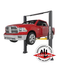 High-lift garage door track conversion for car hoist clearance in residential garage