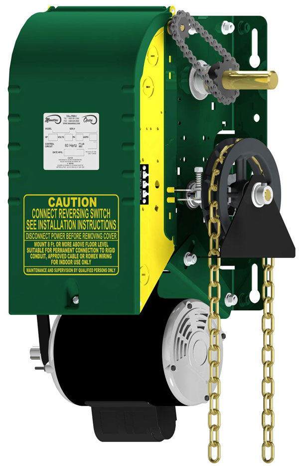 Manaras Opera OPH heavy duty jackshaft operator with Hoist-a-Matic