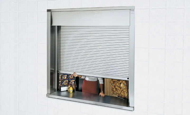Custom aluminum slat roll-up door for storefronts parkades and service bays